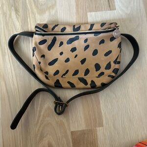 claire v leopard waist belt excellent condition